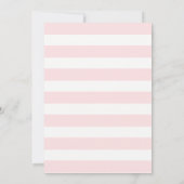 Pink Stripe Girl Baptism ou invitation de la premi (Dos)