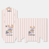 Pink Stripe Nursery Art - Bunny Ballotins (Déplié)