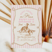 Pink Stripe Rope Rodeo Invitation