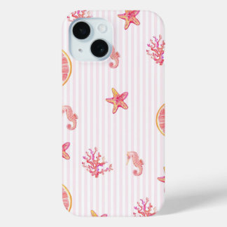Pink Stripe Summer Marine Pattern