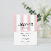 Pink Stripe Sweet 16 Invitation (Debout devant)