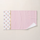 PINK STRIPE UNICORN GOLD TOWROOM SET (Serviette à main)