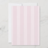 Pink Striped Vintage Cake Bridal Shower Invitation (Dos)