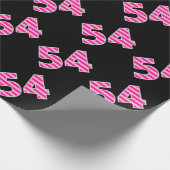 Pink Stripes 54 Event # (Verjaardag, Jubileum) Cadeaupapier (Hoek)