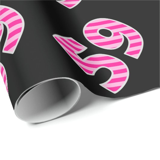 Pink Stripes 59 Event # (Verjaardag, Jubileum) Cadeaupapier (Rol Hoek)