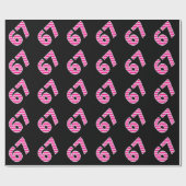 Pink Stripes 67 Event # (Verjaardag, Jubileum) Cadeaupapier (Vlak)