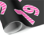 Pink Stripes 79 Event # (Verjaardag, Jubileum) Cadeaupapier (Rol Hoek)