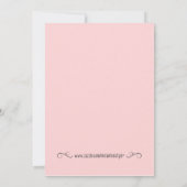 Pink Stripes Aquarelle Nuptiale Douche invitation (Dos)