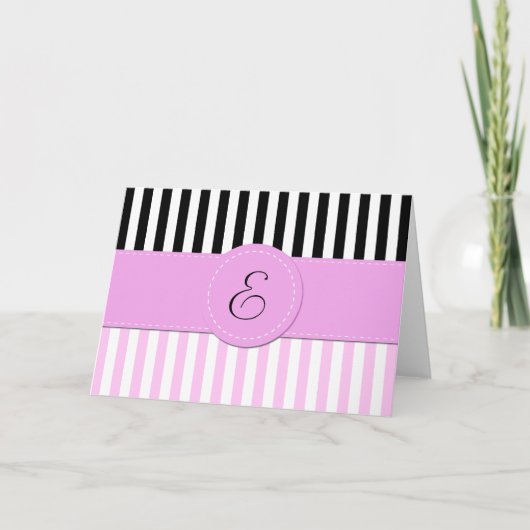 Pink stripes, black stripes, lignes, monogram (Devant)