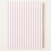 Pink Stripes, Elegant Monogrammed Planner (Dos)