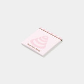 Pink Stripes Gâteau Boulangerie Post-It Notepad (Incliné)
