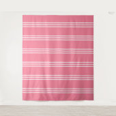 Pink Stripes Patroontapisserieën Wandkleed (Voorkant)