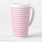 Pink Stripes Seamless Pattern Latte Mok (Rechterhoek)