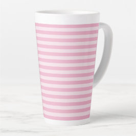 Pink Stripes Seamless Pattern Latte Mok