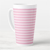 Pink Stripes Seamless Pattern Latte Mok (Linkerhoek)