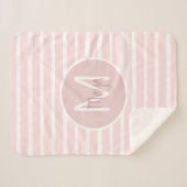 PINK STRIPES SHERPA BLANKET DEKEN (Voorkant (horizontaal))