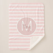 PINK STRIPES SHERPA BLANKET SHERPA DEKEN (Voorkant)