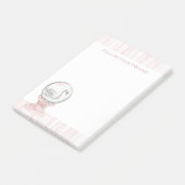 Pink Stripes Swan   Post-it® Notes (Schuin)