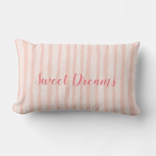 Pink Stripes Sweet Dreams Lumbar Coussin (Recto)