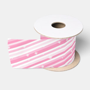 Pink Stripes Vintage Kerstmis Lint