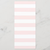Pink Stripes Watercolor Flowers Menu Mariage (Dos)