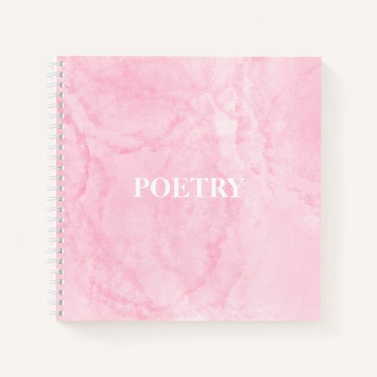 Pink Stucco Poetry Journal Notitieboek (Voorkant)