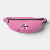 Pink Stylé Monogramme Script Fanny Pack (Poser)