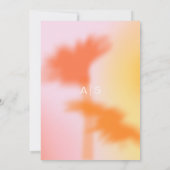Pink Summer Modern Stylish Wedding Invitati Kaart (Achterkant)
