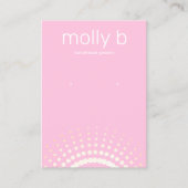 Pink Sunburst Earring Jewelry Display Holder Roze Visitekaartje (Voorkant)