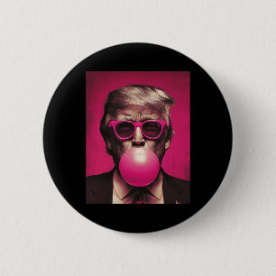 Pink Sungles Trump Bubble Gum Ronde Button 5,7 Cm