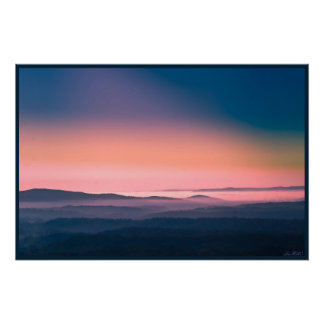 Pink Sunrise Hot Springs National Park, Arkansas Perfect Poster