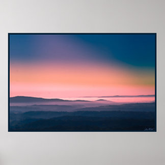 Pink Sunrise Hot Springs National Park, Arkansas Poster