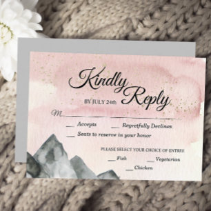 Pink Sunrise Mountain Choix du repas de la carte