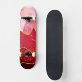 Pink Sunset Skateboard (Voorkant)