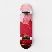 Pink Sunset Skateboard (Voorkant)