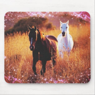 Pink Sunset Western land Galloping Horses Muismat