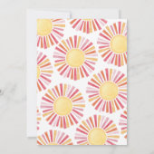 Pink Sunshine Baby shower Kaart (Achterkant)