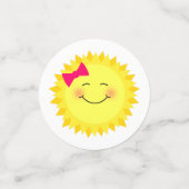 Pink Sunshine Birthday Party Confetti (Kleine voorkant)