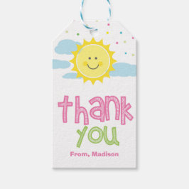 Pink Sunshine Gift Label Cadeaulabel
