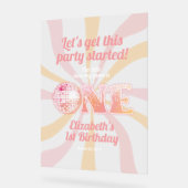 Pink Super Dancing Queen 1er anniversaire Bienvenu (Angle)