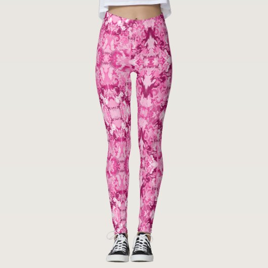 Pink sur des Leggings roses (Devant)