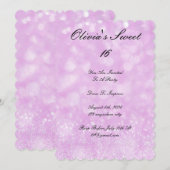 PINK SWEET 16 ANNIVERSAIRE INVITATION (Devant / Derrière)