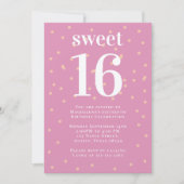 Pink Sweet 16 Invitation (Devant)