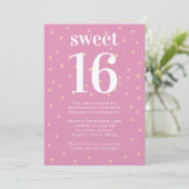 Pink Sweet 16 Invitation (Debout devant)