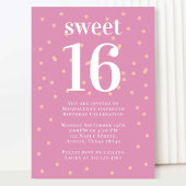 Pink Sweet 16 Invitation