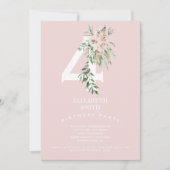 Pink Sweet 4E Invitation de fête d'anniversaire (Devant)