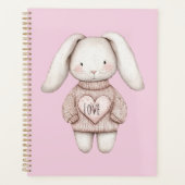 Pink Sweet Cute Bunny Pink Sweater Heart (Devant)