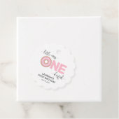 Pink Sweet Little MIss 1e verjaardag Bedankjes Labels (In situ)