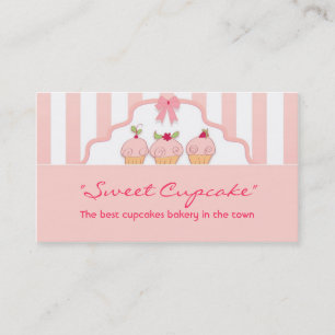 Pink Sweet Milky Cupcakes Bakkerij visitekaartje