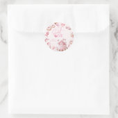 Pink Sweet One Round Favor Stickers (Sac)